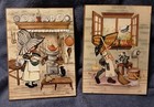 Pair of Vintage Girl in Bonnet Plaques by I.V.Y., 5.5 by 7.5 — photo 2