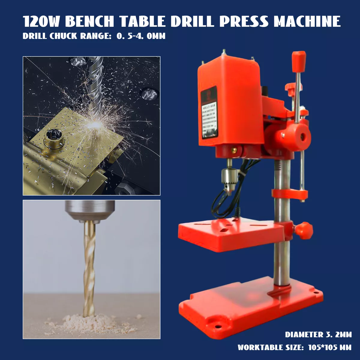 Small Benchtop Drill Press, 3 Speed | DRL-300.00