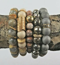 Natural Gemstone Stretch Bracelets