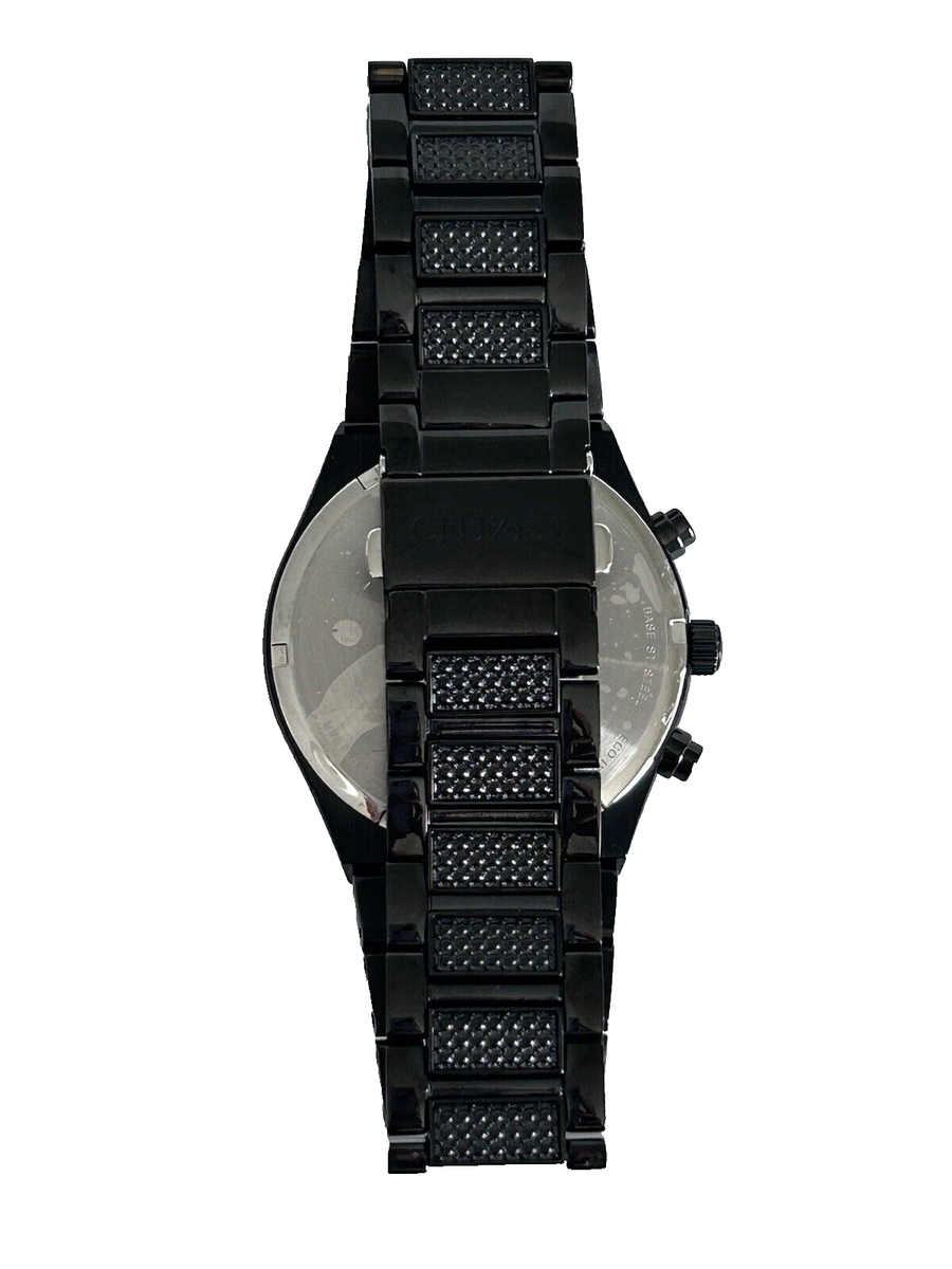Citizen Eco Drive Chronograph Men watch stainless steel black tone