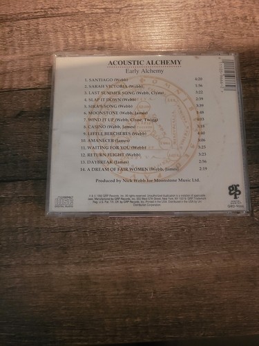 Early Alchemy by Acoustic Alchemy (CD, Feb-1992, GRP (USA) NM Condition - Picture 2 of 2