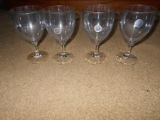 Set of 4 Schott Zwiesel Clear Wine Water Glasses 6" tall