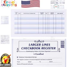 24 Pack Checkbook Registers - 6x3 Inch Transaction Log for Personal & Business