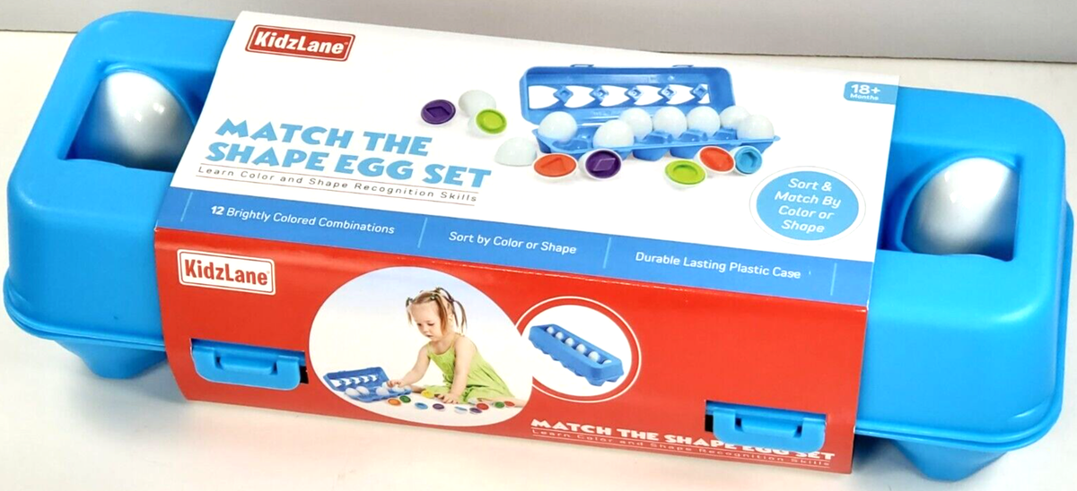 KIDZLANE Matching The Shape Egg Set Color Shape Recognition 18