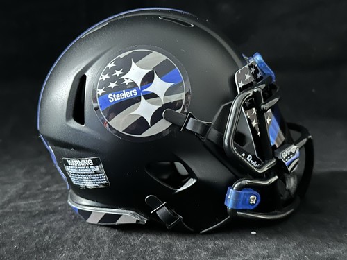 Pittsburgh Steelers Back The Blue Mini Football Helmet🔥🔥🔥