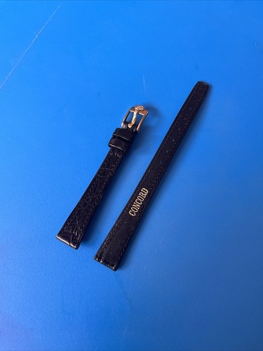 CONCORD WATCH LEATHER STRAP WITH GOLD PLATED BUCKLE 11mm