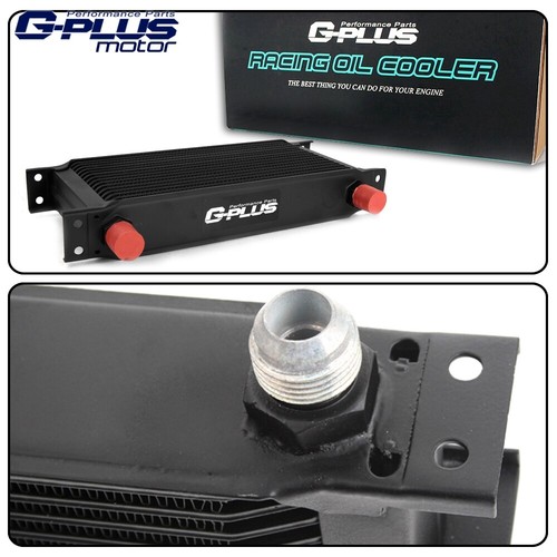 Universal 19 Row 10AN Aluminum Engine Oil Cooler + Filter Adapter Hose Kit - Imagen 6 de 9