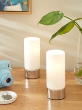Boxed John Lewis Cara Glass Touch Lamps Duo, Set of 2 Ex Display £55