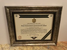 ARMY COMMENDATION COMMEMORATIVE MEDAL CERTIFICATE~Type 1 w/Free Custom Printing