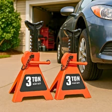 3 Ton Ratcheting Jack Stands Heavy Duty Steel Pair Car Truck Lift Support Garage