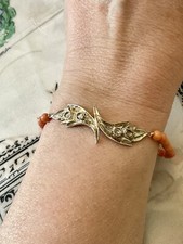 19e GROS DIAMANTS ANCIENS, CORAIL ROSE , OR, ARGENT, ANCIEN BRACELET