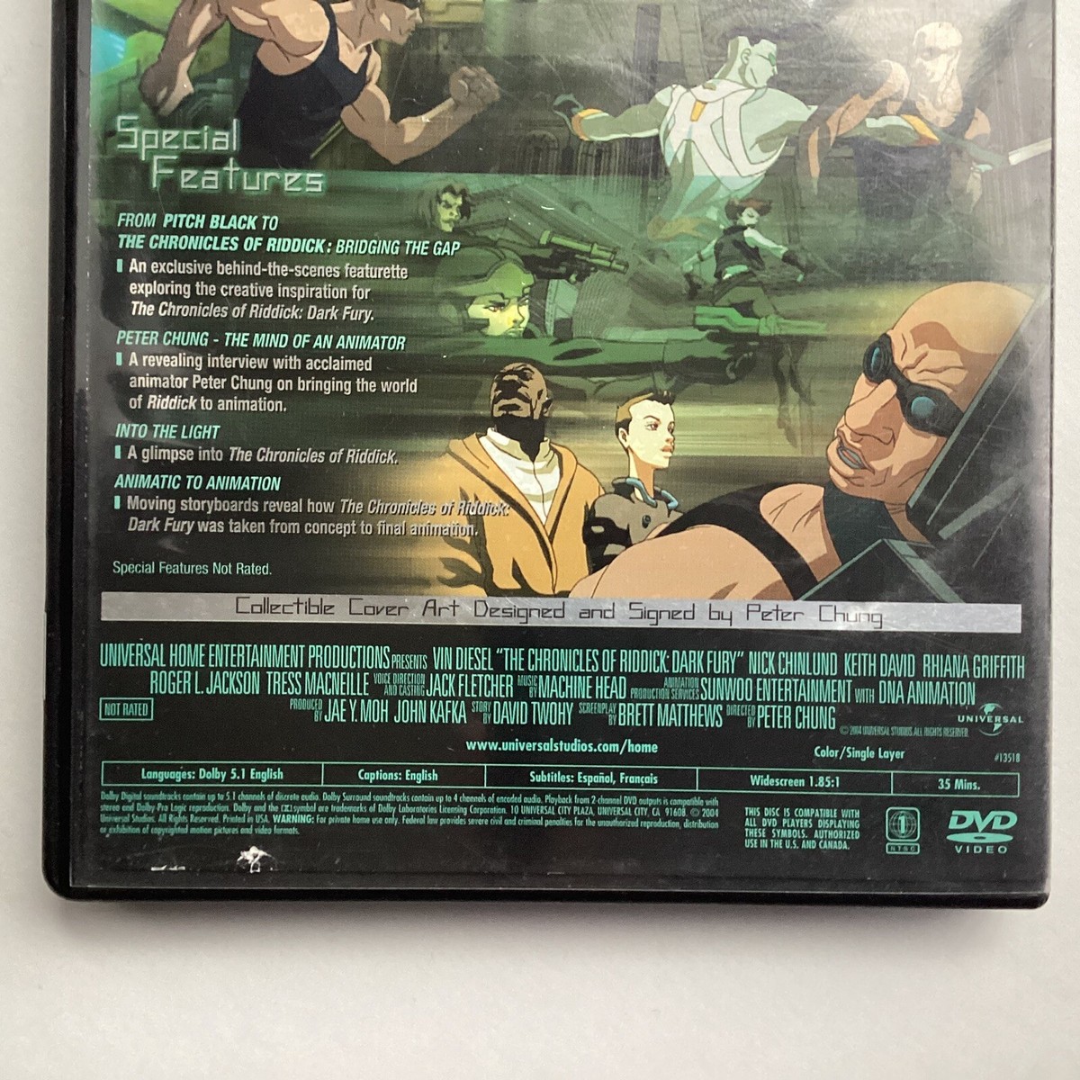 The Chronicles of Riddick:Dark Fury-DVD-2004-Animated Anime-Vin