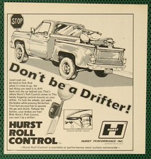 Hurst Roll Control Shifter Mount Button Brake Line Lock Vintage Print Ad 1980 Hurst Roll Control Shifter Mount Button Brake Line Lock Vintage Print Ad 1980