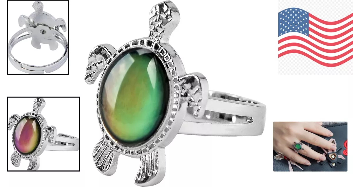 Color Changing Sea Turtle Mood Ring Emotional Feeling