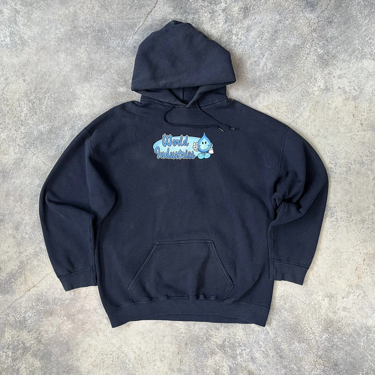 SUPER RARE OG 90 s WORLD INDUSTRIES SKATEBOARDS WET WILLY HOODIE BLIND HOOK UPS