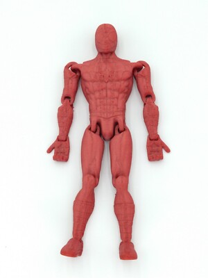 SPIDERMAN Figure Articulated Flexi Shiny Red 6'' 3D Printed Figure