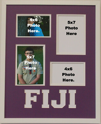 Phi Gamma Delta FIJI Fraternity Licensed Picture Frame Collage 2-4x6 2-5x7 Wall