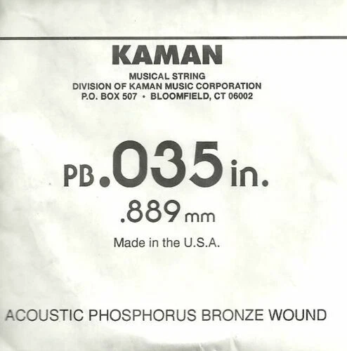UNE  CORDE  PB.035 Phosphore Bronze pour Guitare acoustique ADAMAS /KAMAN MUSIC - Photo 1/1