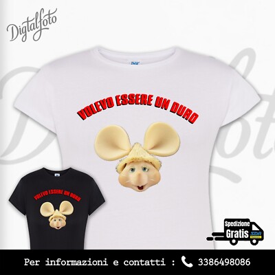 Lucio Corsi Damen T-Shirt - Ich wollte ein harter werden | Sanremo 2025 | Gigio Maus