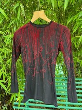 Vintage 1998 Jean Paul Gaultier Blood Drip Long Sleeved Top XS