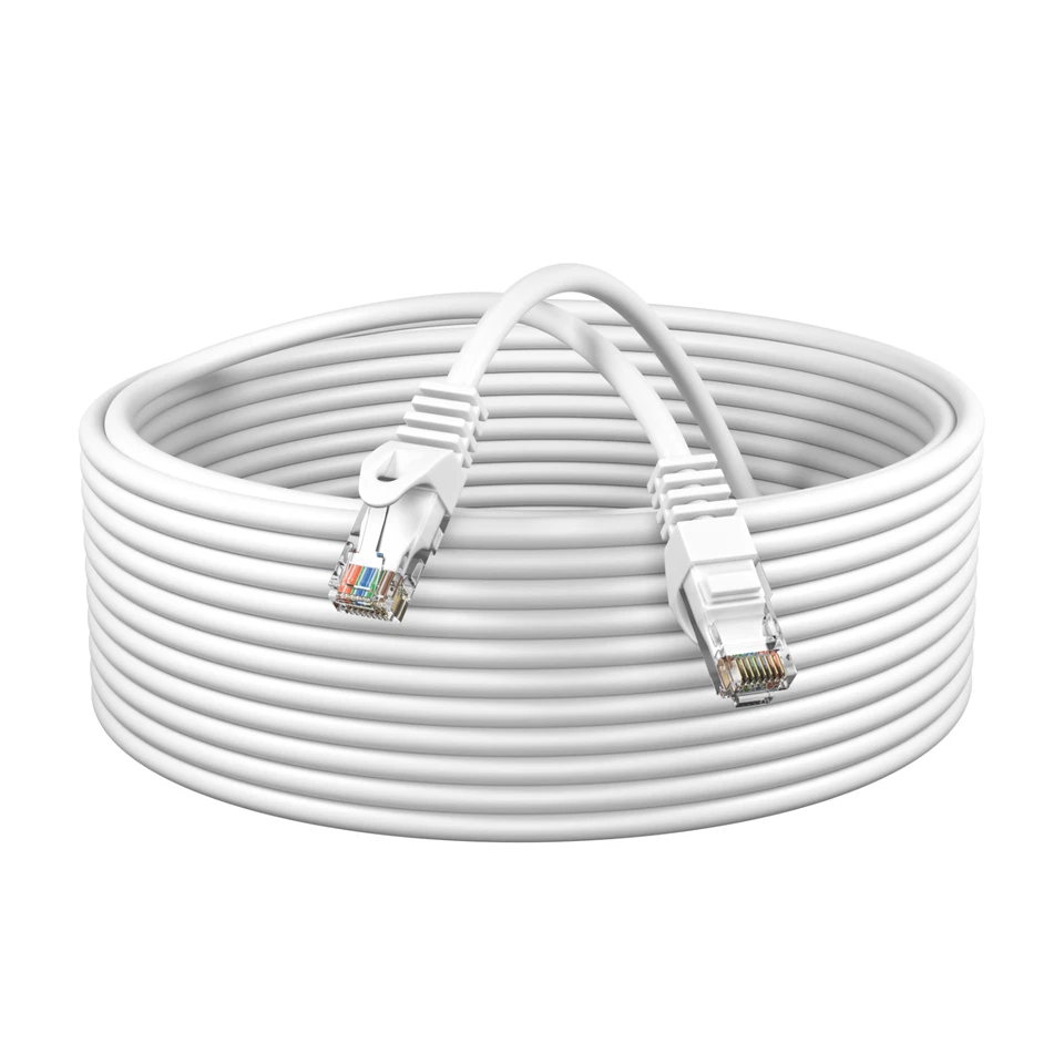 LOTE Multipack CAT6 White Ethernet LAN Network RJ45 Patch Cable 1.5FT-20FT - Imagem 2 de 4