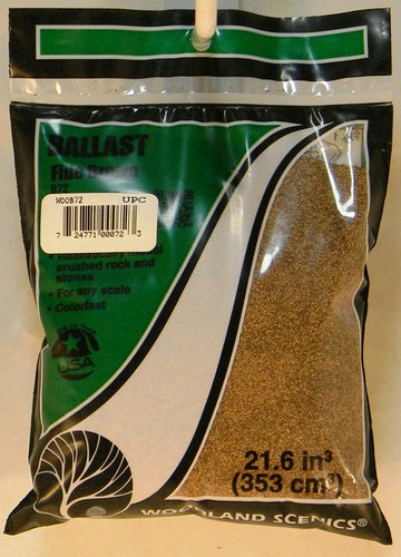 NEW Woodland Scenics B72 Fine Brown Ballast 21.6 cu in Bag - 第 1/3 張圖片