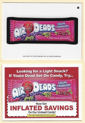 2022 TOPPS WACKY PACKAGES OCTOBER AIR DEADS TERRIFYING TAFFY
