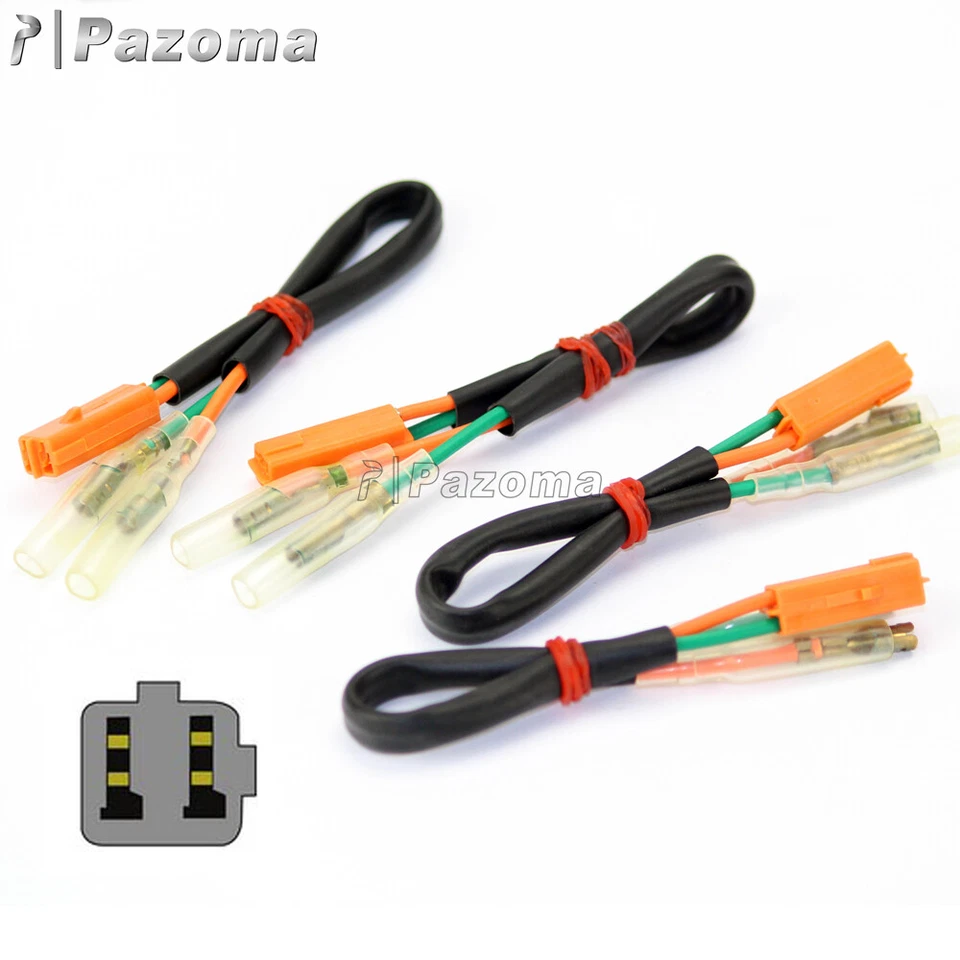 4 cables conectores adaptador señal de giro para Kawasaki Z125 Z250 Z300 Z650 Z900 Foto 2 de 4