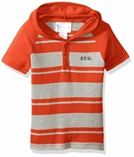 Two Feet Ahead NCAA Oregon State Beavers Toddler Boys Rugby Short Sleeve Hood...