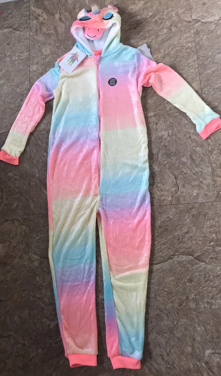 Bnwt Girls Rainbow Unicorn All In One Pyjamas from Primark. Age 13 14 Years