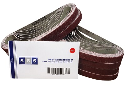 SBS  Gewebe-Schleifbänder 13 x 451 mm 48 Stück Schleifpapier Schleifband