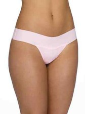 Hanky Panky BreatheSoft Natural Rise Thong Panties Sz S Bliss Pink 6J1661B NWT