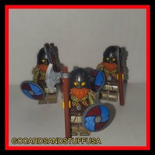 LEGO VIKING LOT OF 3 VIKING BARBARIAN KNIGHT CASTLE AUTHENTIC MINIFIGURES