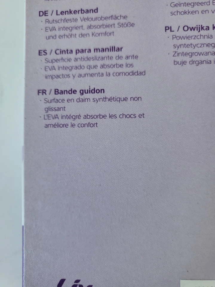 LIV Guidoline Ruban de guidon blanc 1.5 /2.8 mm en daim synthétique non glissant - Photo 2/3