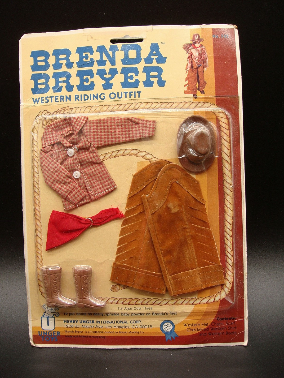 #502 Western Riding Outfit Nos On Card