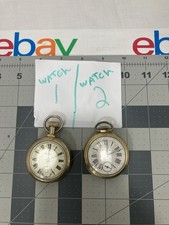Westclox Lot Of 2 Pocket Watches 1 runs and stops/Watch 2 is Running