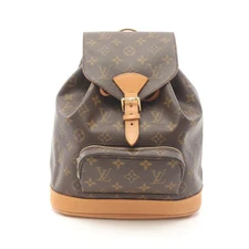 LOUIS VUITTON Montsouris MM Monogram Backpack PVC Leather Brown #RC2339