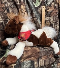 Toys R Us Wells Fargo Animal Alley Horse Stuffed Plush Brown White Pinto 16"