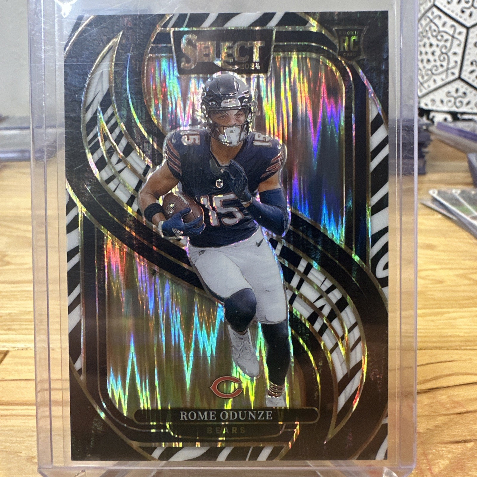 Rome Odunze Zebra SSP 2024 Panini Select Premier #136 Case Hit 🔥🦓