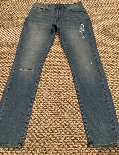 Lucky Brand 411 Men’s Distressed Athletic Taper Flex Fit Blue Jeans 30x30 NWT!!!