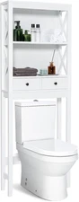 over the Toilet Storage Cabinet, 65” over Toilet Bathroom Organizer with Adjusta