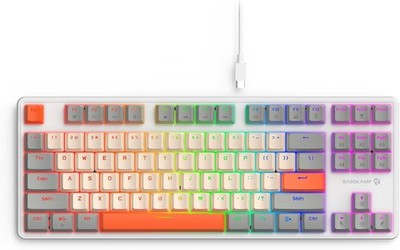 Retro EVO TKL 87 Mechanical RGB Gaming Keyboard w/ Jixian Red Linear Switches