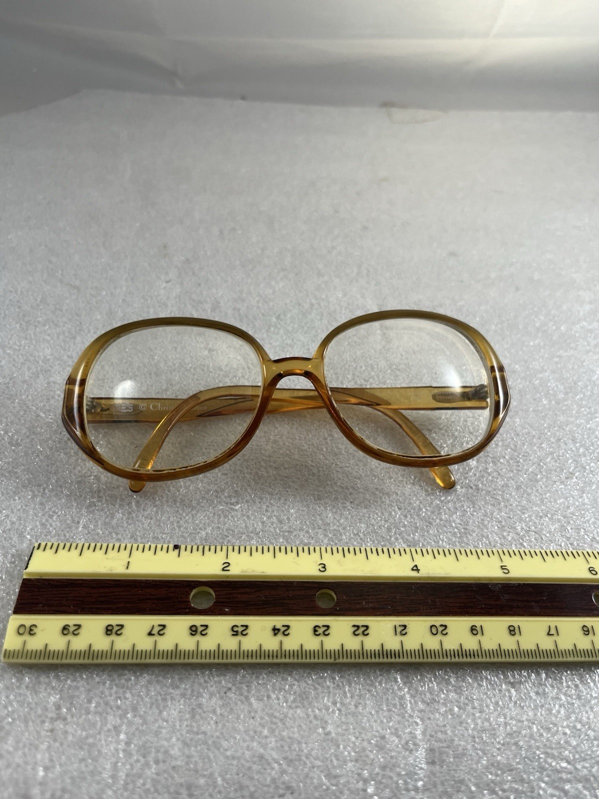 VINTAGE CHRISTIAN DIOR CD   AMBER EYE GLASSES 2076 10 53-17 Frame Only Germany