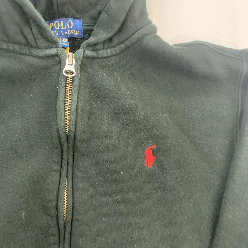 Polo Ralph Lauren Hoodie Youth M 10-12 Blue Long Sleeve Full Zip Sweatshirt - Image 2 of 4