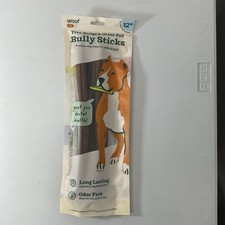 Woof Bully Sticks-5 Treats - 12-free Range Grass Fed-long Lasting Srt 47.99 Woof Bully Sticks-5 Treats - 12-free Range Grass Fed-long Lasting Srt 47.99