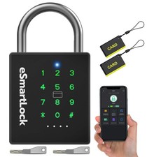 Smart Padlock Heavy Duty Bluetooth RFID Keyless Electronic Digital Lock Code