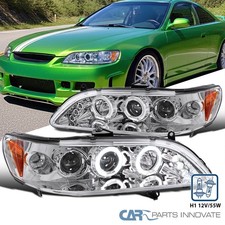 Fits 1998-2002 Honda Accord 24dr Led Halo Projector Headlights Lamps Lr 98-02 Fits 1998-2002 Honda Accord 24dr Led Halo Projector Headlights Lamps Lr 98-02