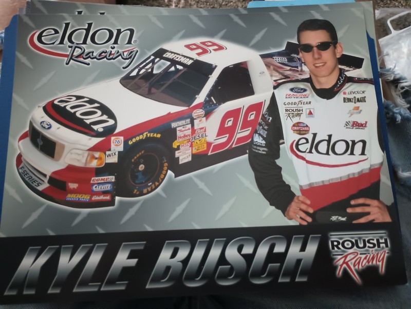 2001 KYLE BUSCH HERO CARD ELDON ROUSH TRUCK ROOKIE 