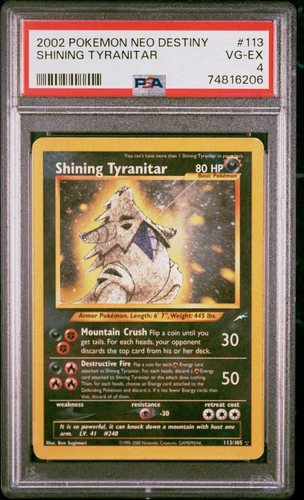 SHINING TYRANITAR 113/105 2002 POKEMON NEO DESTINY PSA 4