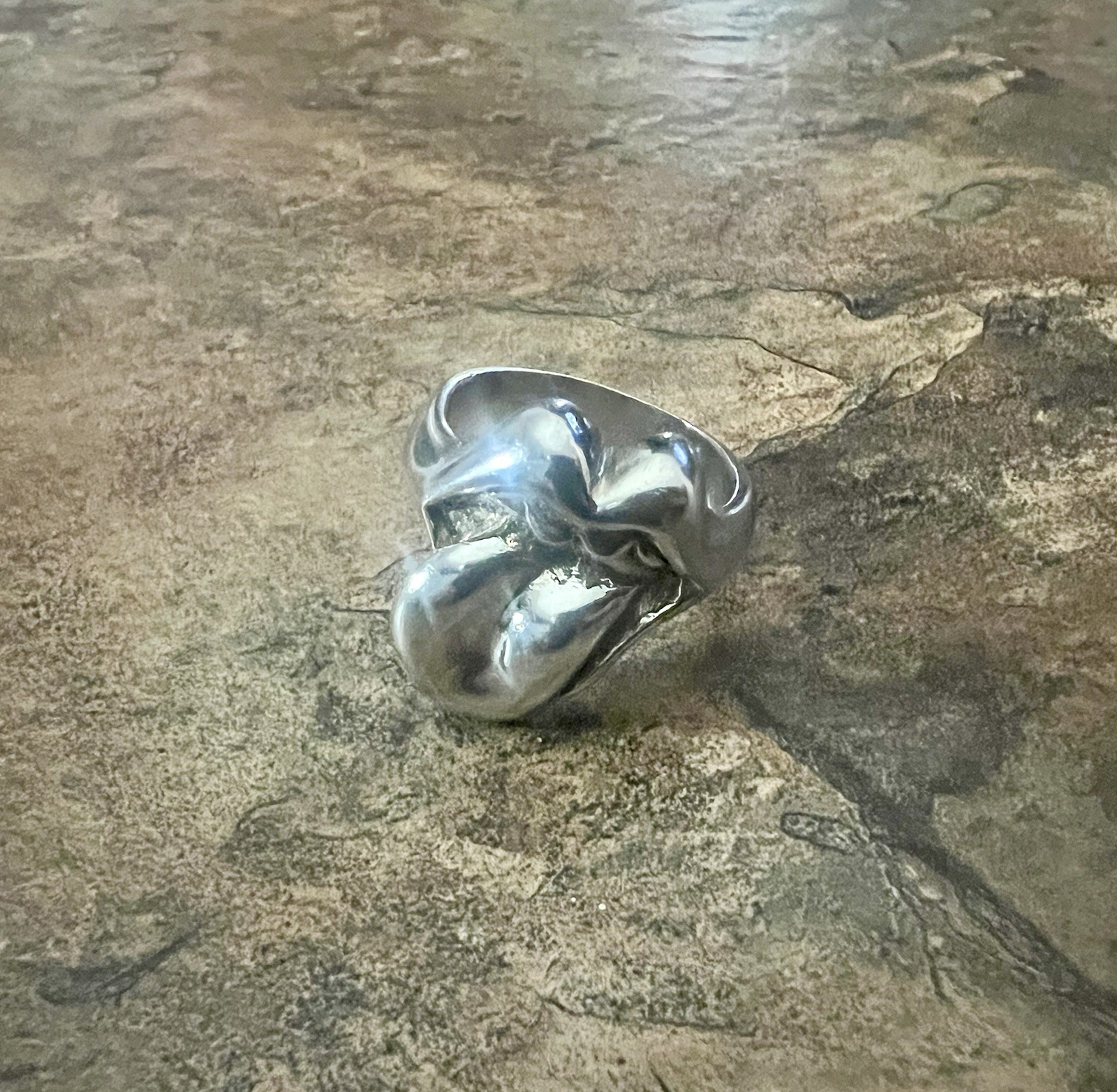 Chrome Hearts X Rolling Stones 2002  Sterling Silver Lips Tongue Ring Sz 11.75 thumbnail 7